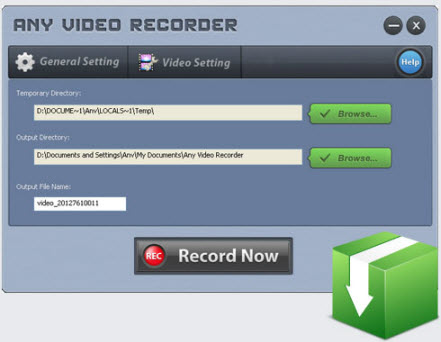 Any Video Recorder interface.
