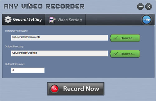 the Interface of Any Video Recorder