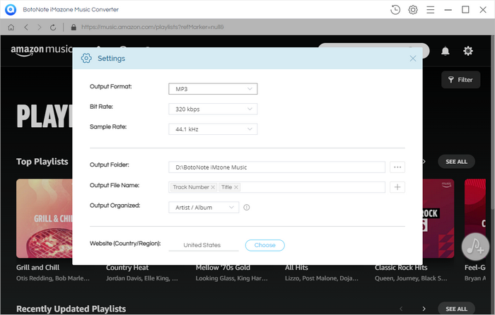 Choose Output Format